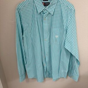 Chaps Men's Turquoise Checkered Shirt